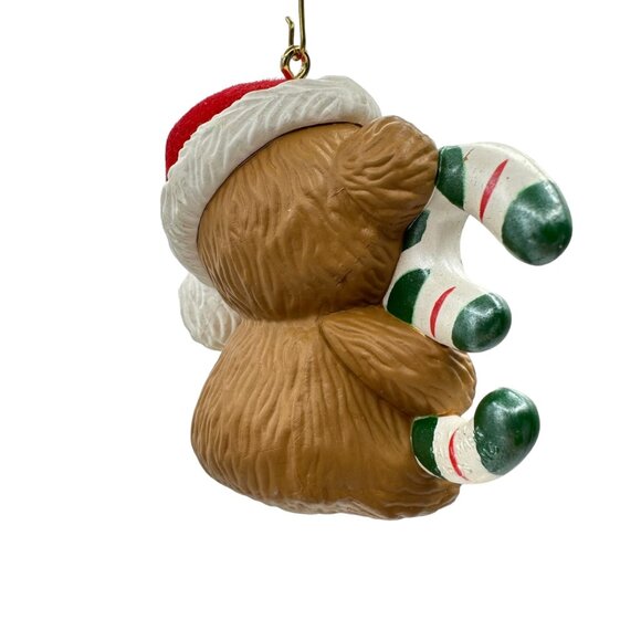 My 3rd Christmas 93 Bear Ornament With Candy Cane Holiday Decoration Childs - Picture 2 of 10